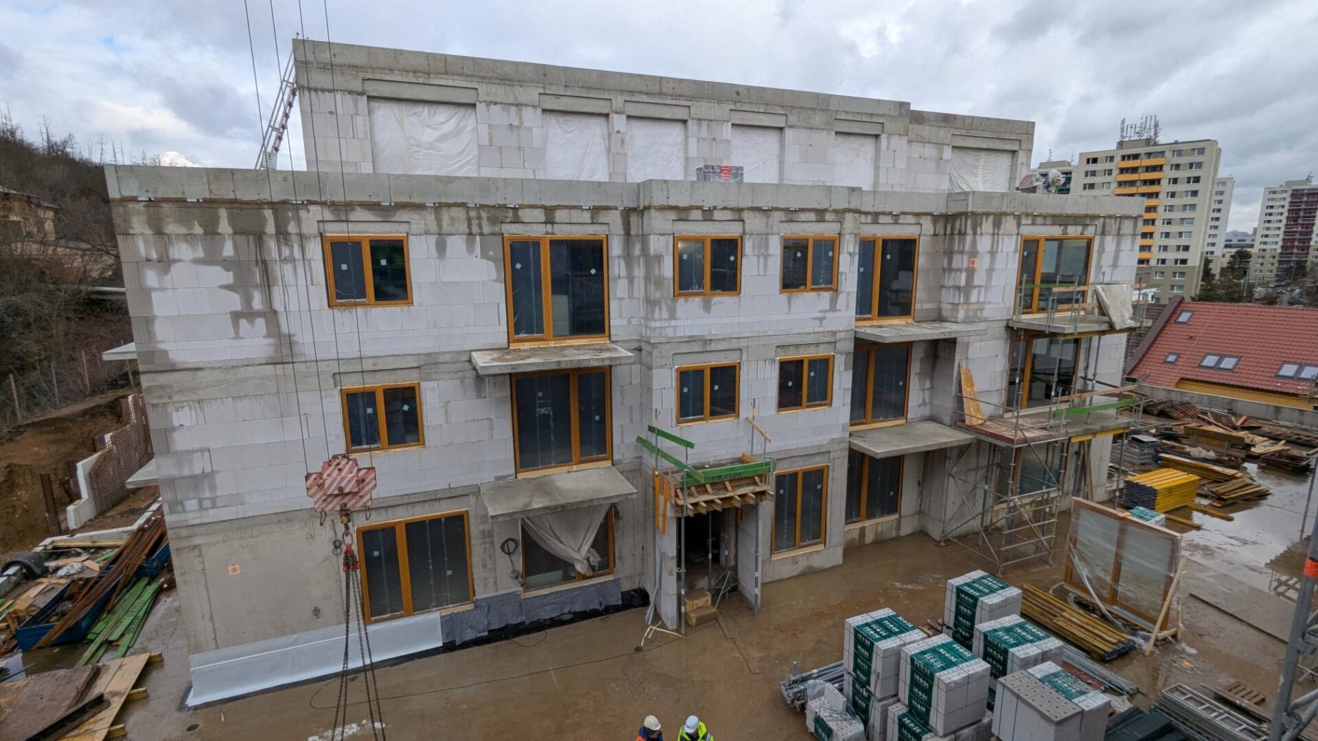 Radotínský dvůr - průběh výstavby